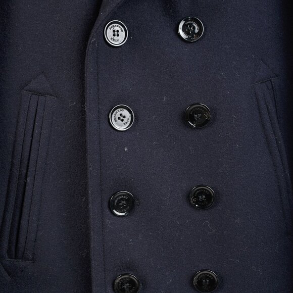 Burberry Brit Navy Wool-Blend Double-Breasted Peacoat - Picture 8 of 15